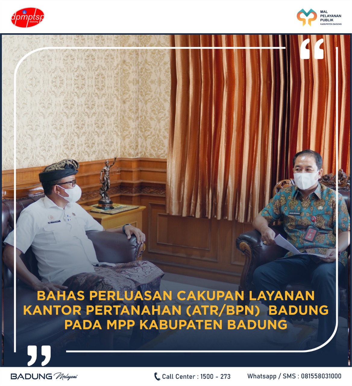 BAHAS PERLUASAN CAKUPAN LAYANAN KANTOR PERTANAHAN (ATR/BPN) BADUNG PADA MPP KABUPATEN BADUNG