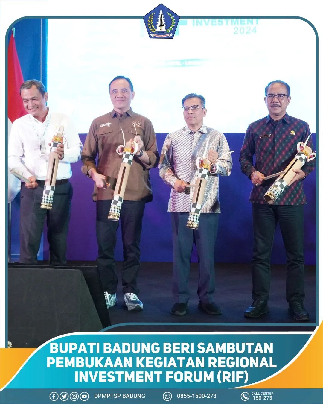 BUPATI BADUNG BERI SAMBUTAN PEMBUKAAN KEGIATAN REGIONAL INVESTMENT FORUM (RIF)