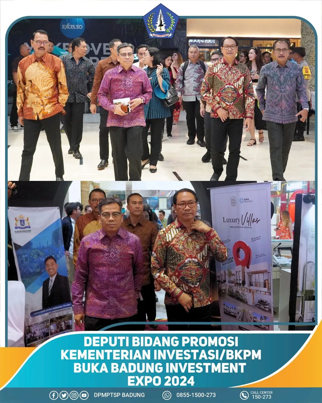 DEPUTI BIDANG PROMOSI KEMENTERIAN INVESTASI/BKPM BUKA BADUNG INVESTMENT EXPO 2024