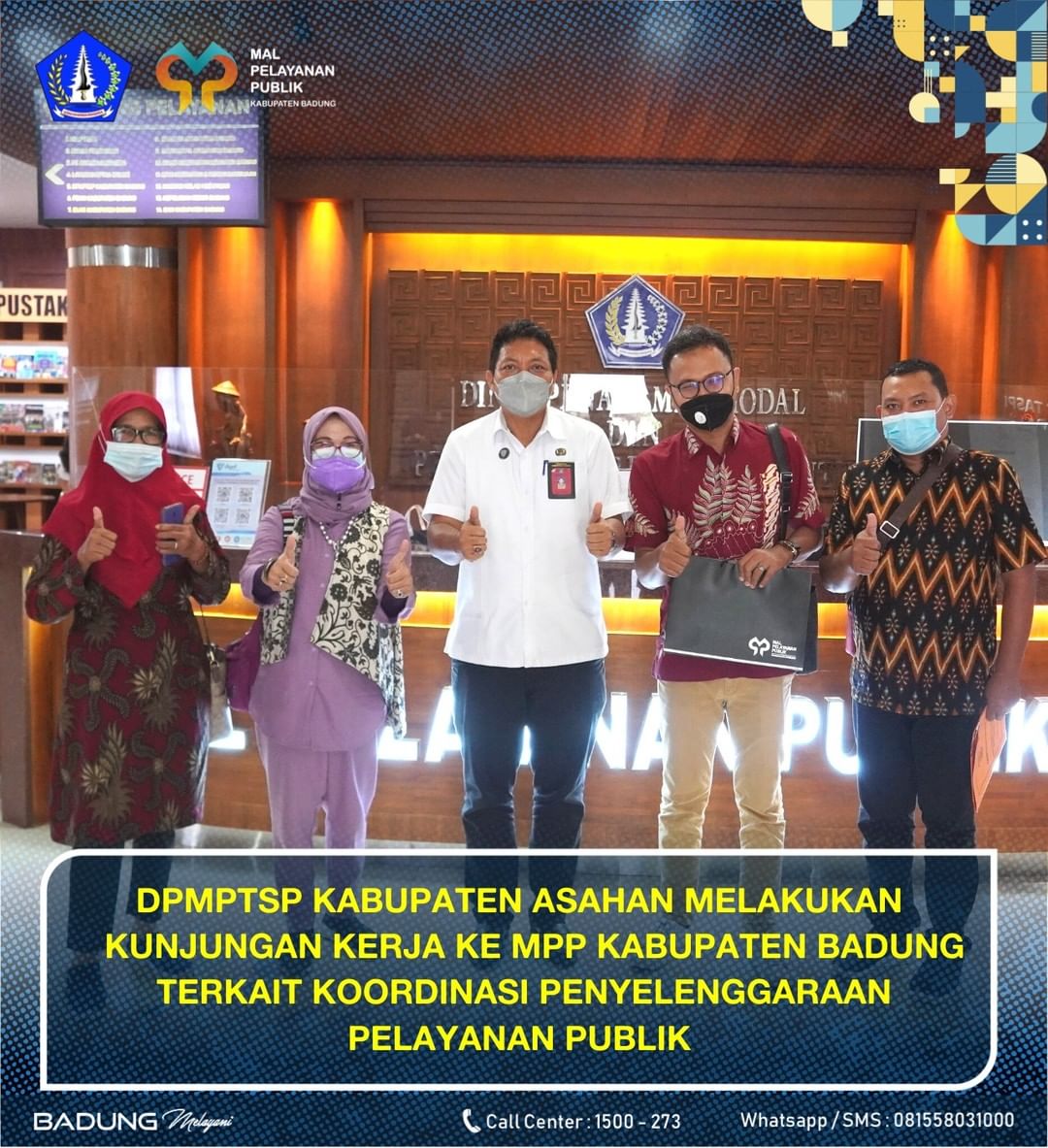 DPMPTSP KABUPATEN ASAHAN MELAKUKAN KUNJUNGAN KERJA KE MPP KABUPATEN BADUNG TERKAIT KOORDINASI PENYELENGGARAAN PELAYANAN PUBLIK