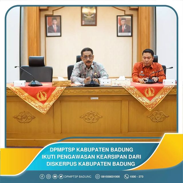 DPMPTSP KABUPATEN BADUNG IKUTI PENGAWASAN KEARSIPAN DARI DISKERPUS KABUPATEN BADUNG