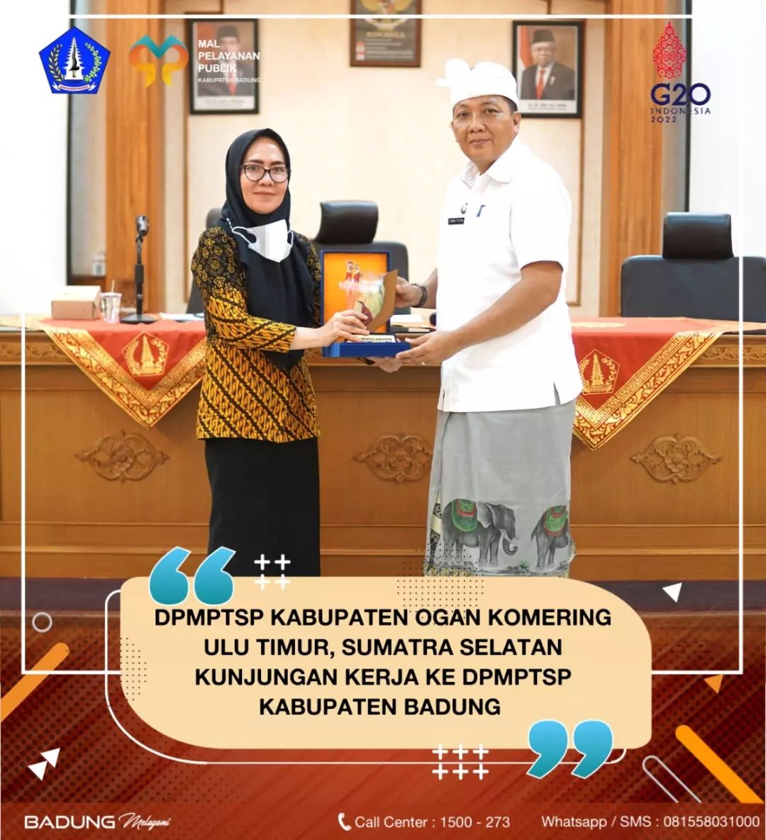 DPMPTSP KABUPATEN OGAN KOMERING OGAN TIMUR, SUMATRA SELATAN KUNJUNGAN KERJA KE DPMPTSP KABUPATEN BADUNG