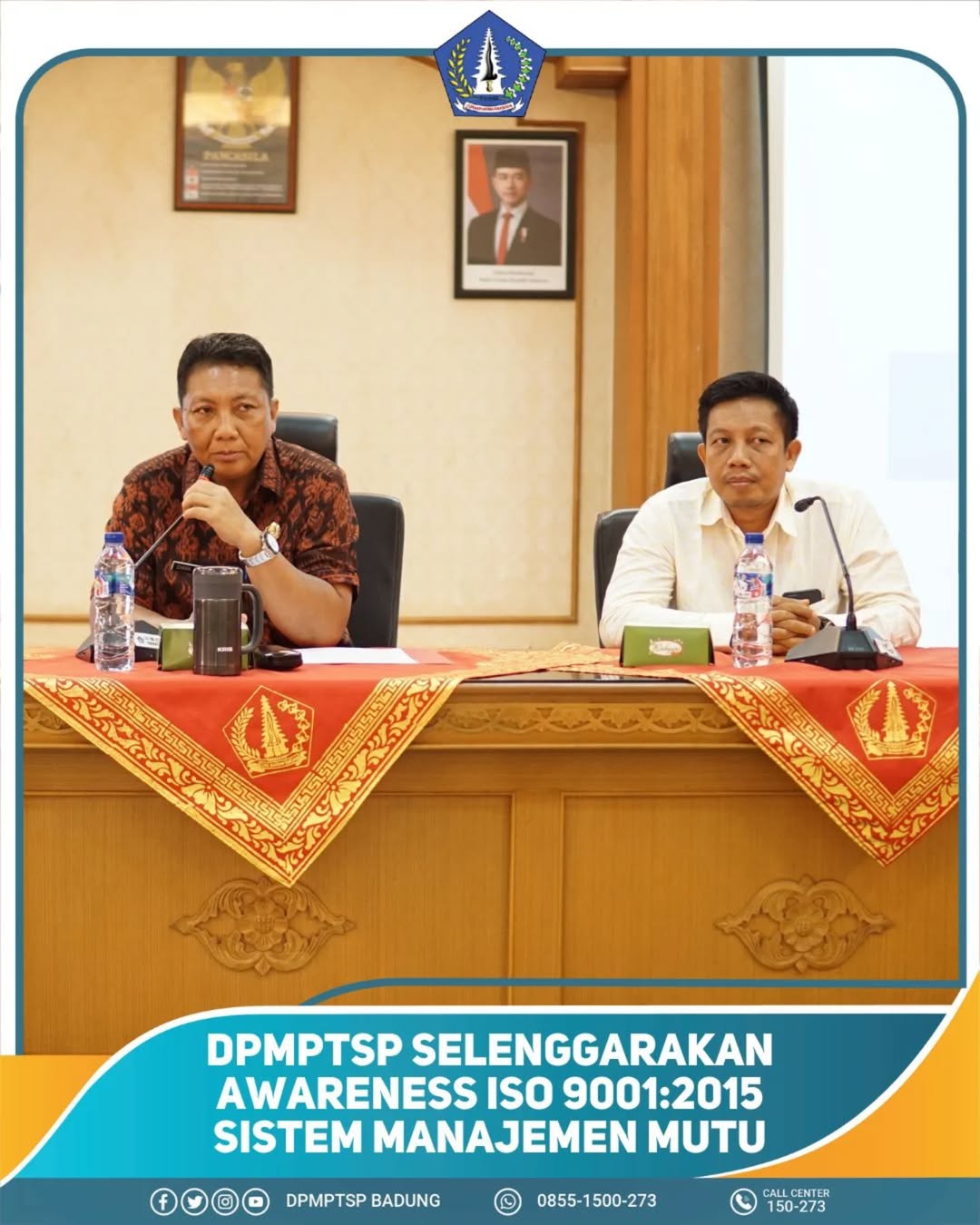 DPMPTSP SELENGGARAKAN AWARENESS ISO 90001:2015 SISTEM MANAJEMEN MUTU