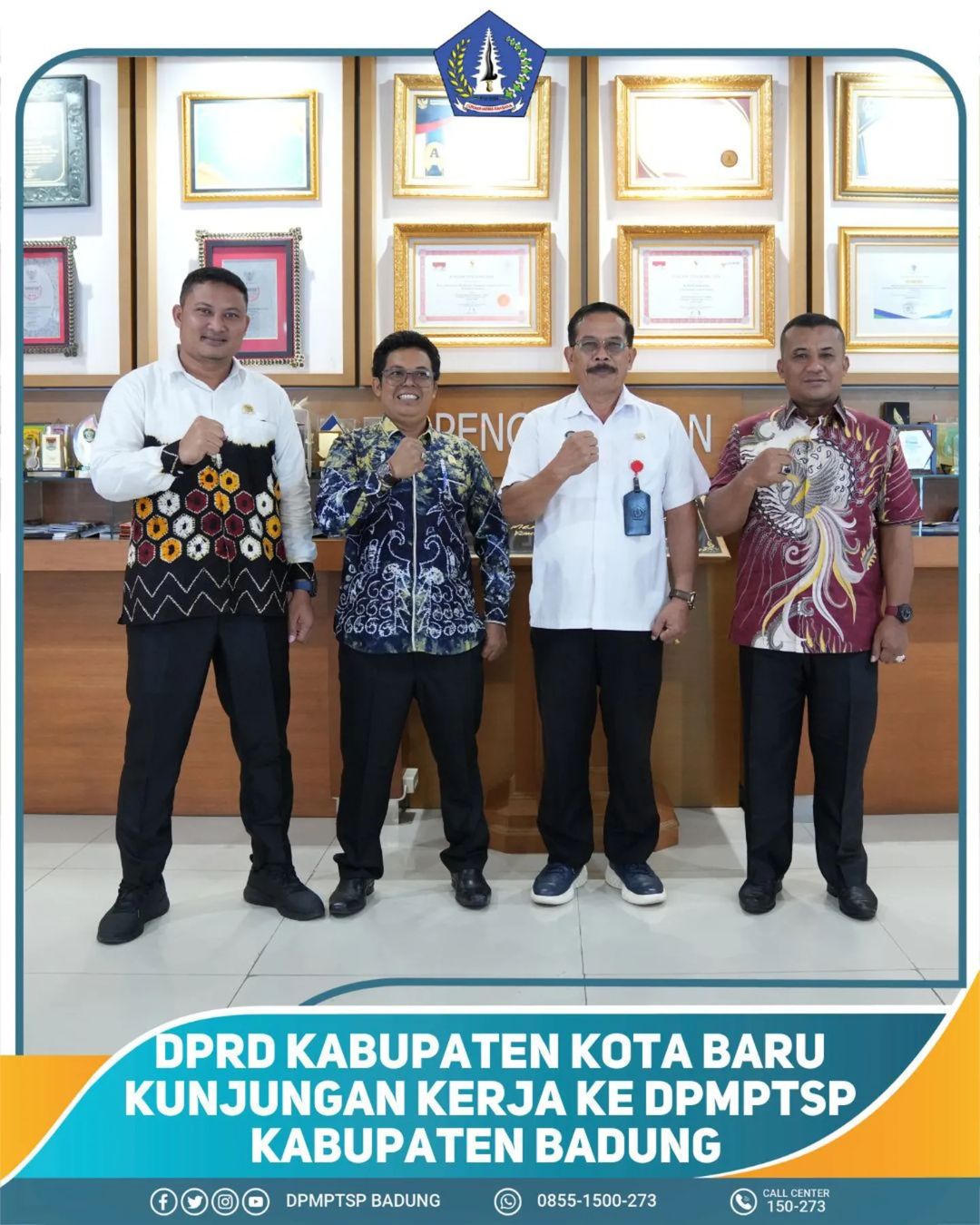 DPRD KABUPATEN KOTA BARU KUNJUNGAN KERJA KE DPMPTSP KABUPATEN BADUNG