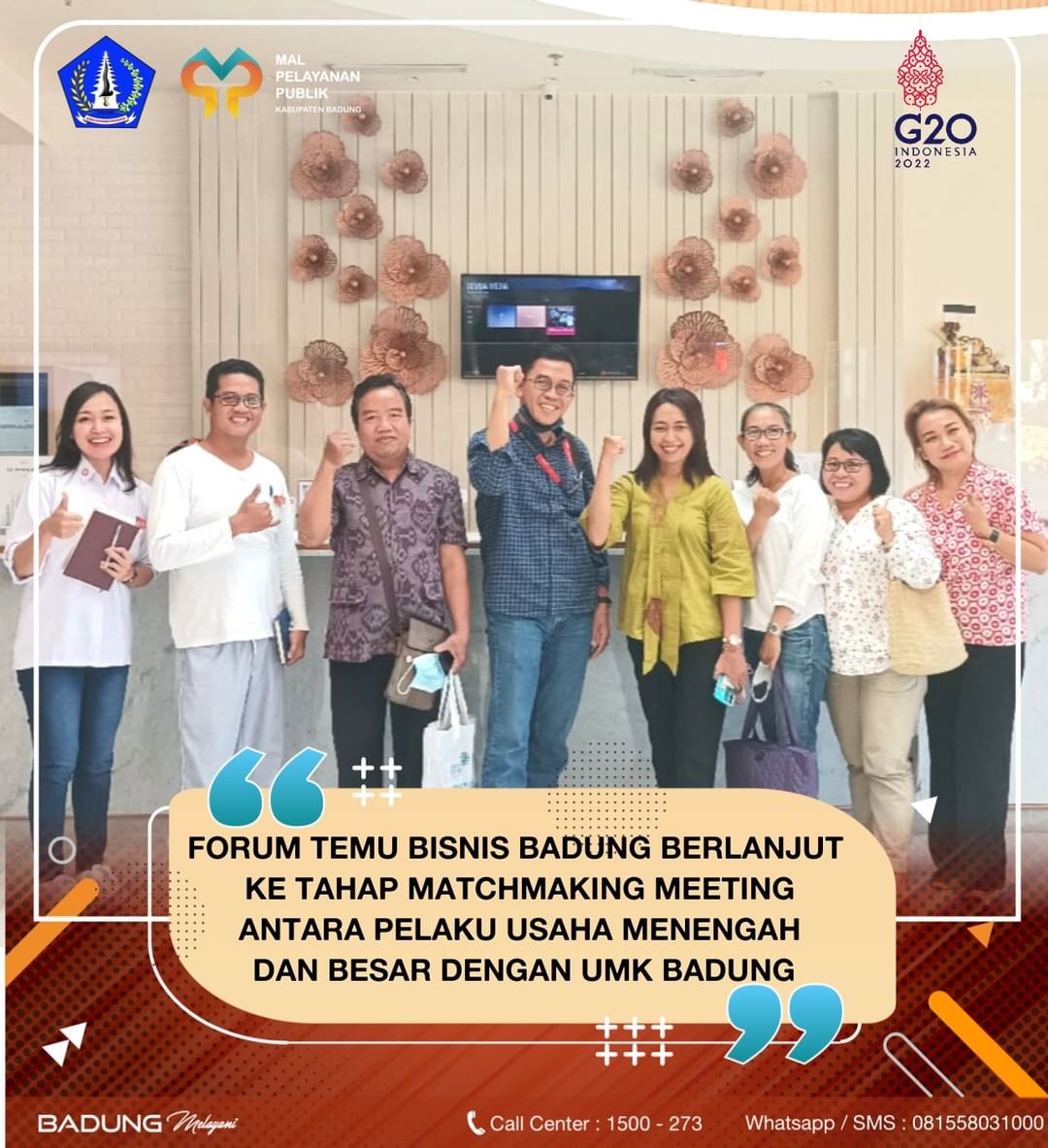 FORUM TEMU BISNIS BADUNG BERLANJUT KE TAHAP MATCMAKING MEETING ANTARA PELAKU USAHA MENENGAH DAN BESAR DENGAN UMK BADUNG