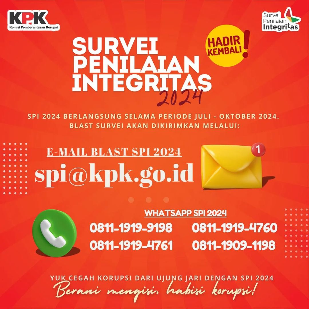 HADIR KEMBALI! SURVEI PENILAIAN INTEGRITAS 2024