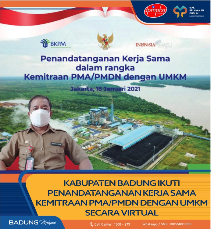 KABUPATEN BADUNG IKUTI ACARA PENANDATANGANAN KERJASAMA KEMITRAAN PERUSAHAAN PMA/PMDN DENGAN UMKM SECARA VIRTUAL