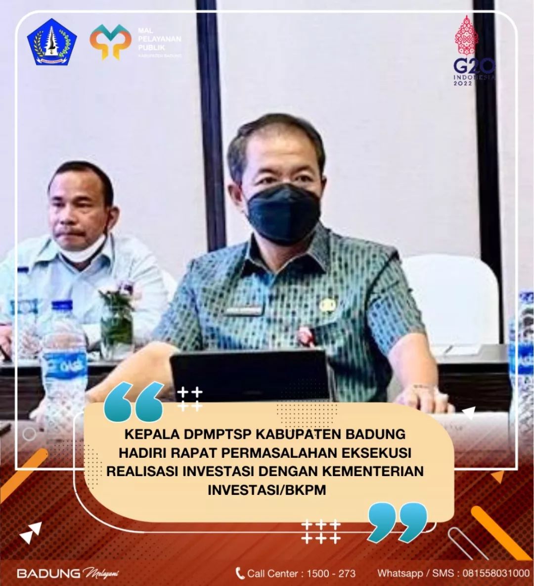 KEPALA DPMPTSP KABUPATEN BADUNG HADIRI RAPAT PERMASALAHAN EKSEKUSI REALISASI INVESTASI DENGAN KEMENTERIAN INVESTASI/BKPM