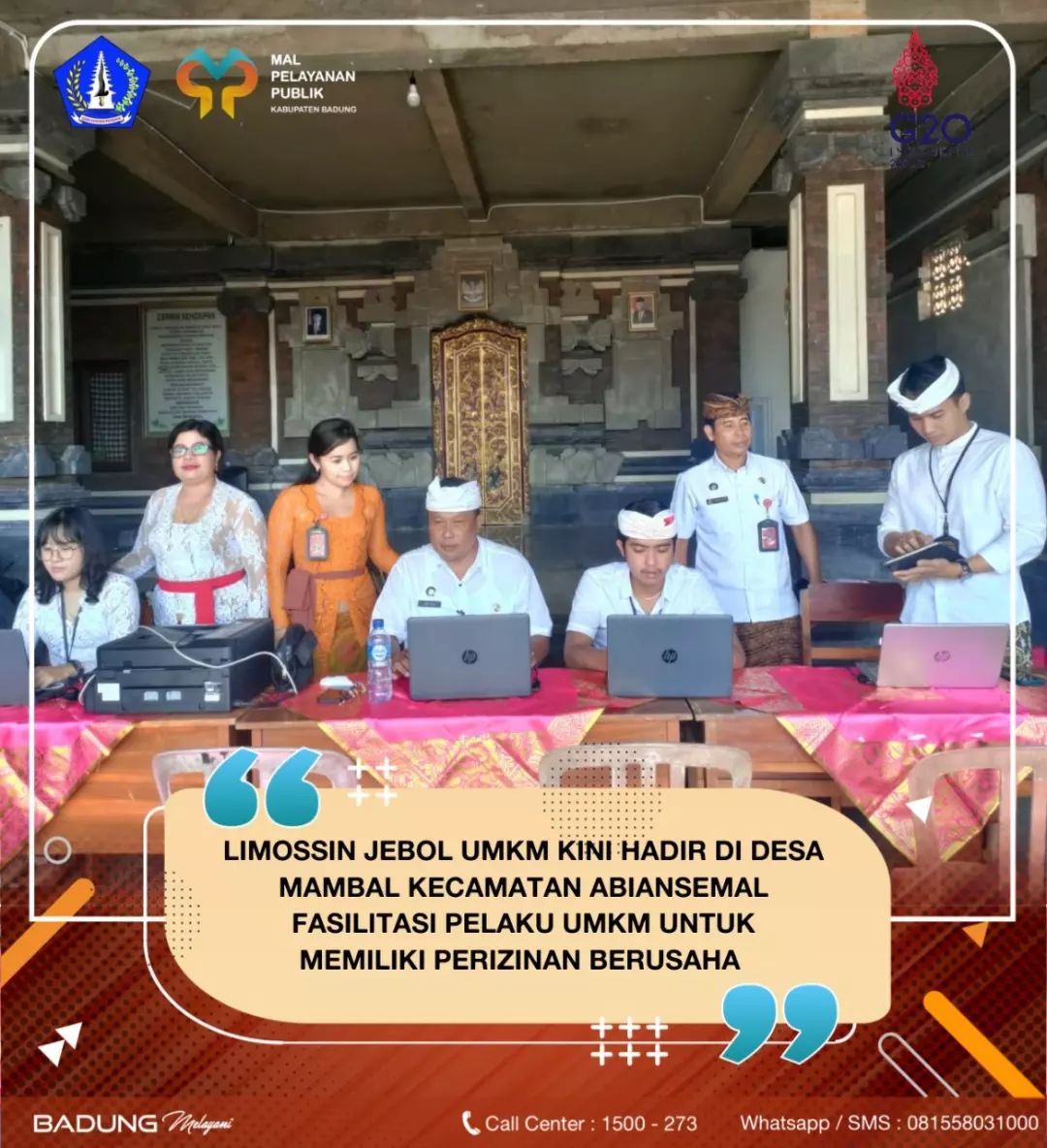 LIMOSSIN JEBOL UMKM KINI HADIR DI DESA MAMBAL KECAMATAN ABIANSEMAL FASILITASI PELAKU UMKM UNTUK MEMILIKI PERIZINAN BERUSAHA