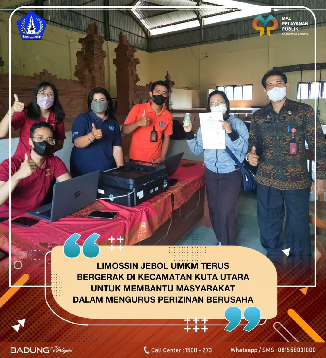 LIMOSSIN JEBOL UMKM TERUS BERGERAK DI KECAMATAN KUTA UTARA UNTUK MEMBANTU MASYARAKAT DALAM MENGURUS PERIZINAN BERUSAHA