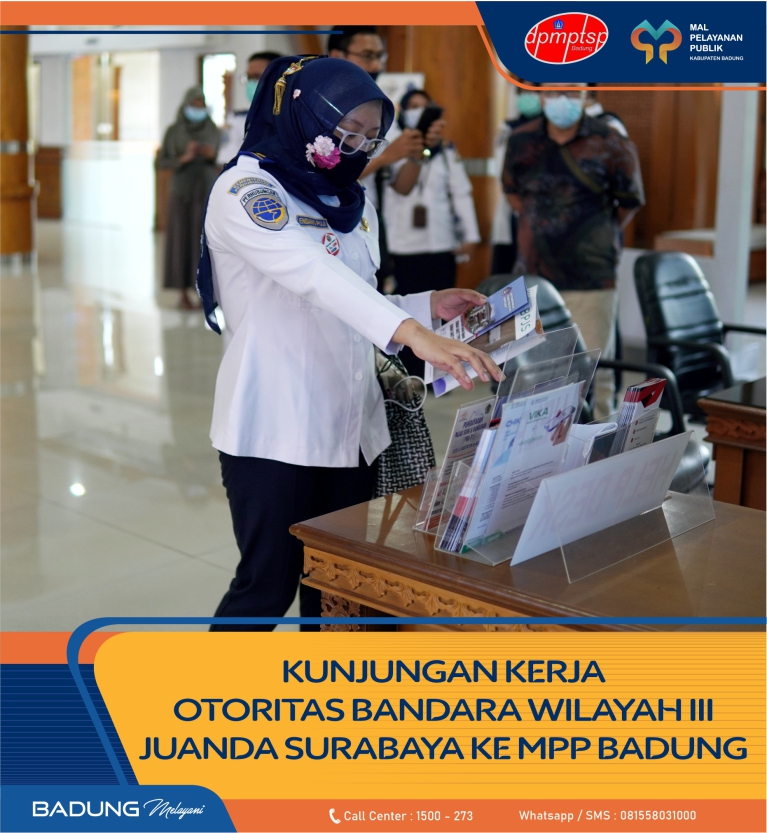 OTORITAS BANDAR UDARA WILAYAH III JUANDA SURABAYA KUNJUNGAN KERJA KE MPP KABUPATEN BADUNG