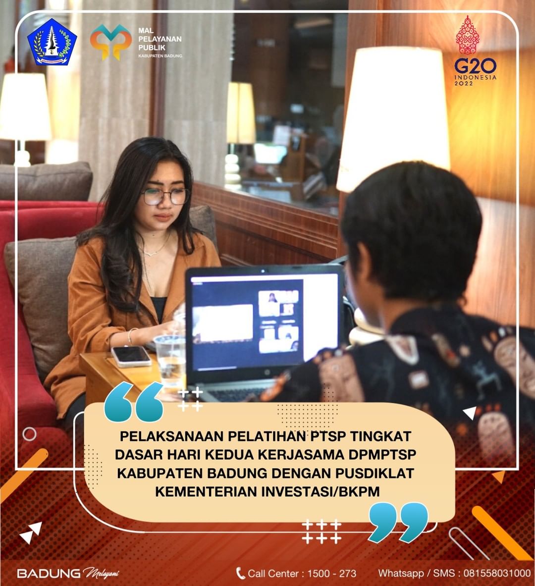 PELAKSANAAN PELATIHAN PTSP TINGKAT DASAR HARI KEDUA KERJASAMA DPMPTSP KABUPATEN BADUNG DENGAN PUSDIKLAT KEMENTERIAN INVESTASI BKPM