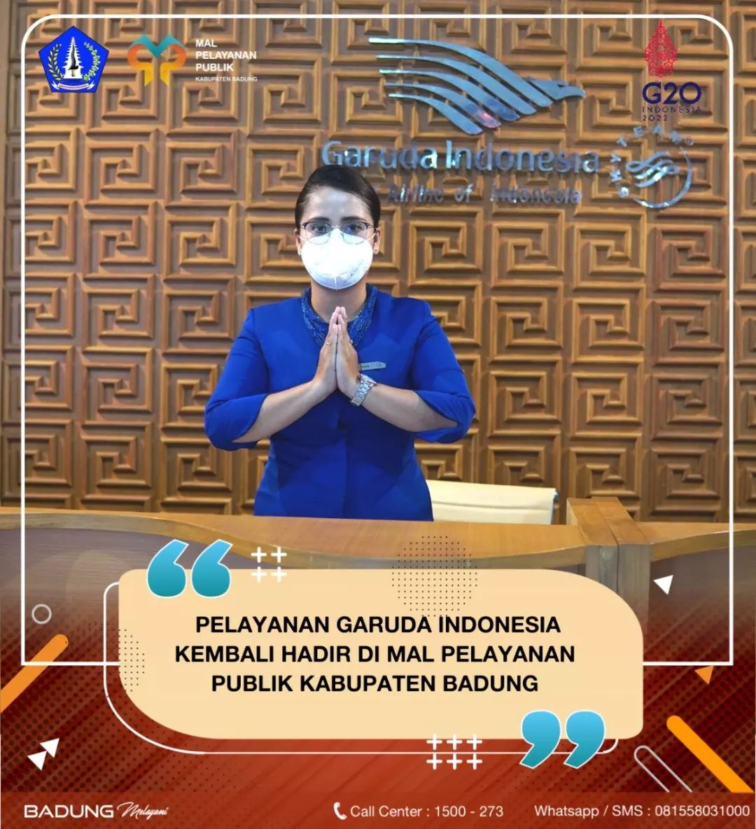 PELAYANAN GARUDA INDONESIA KEMBALI HADIR DI MAL PELAYANAN PUBLIK KABUPATEN BADUNG