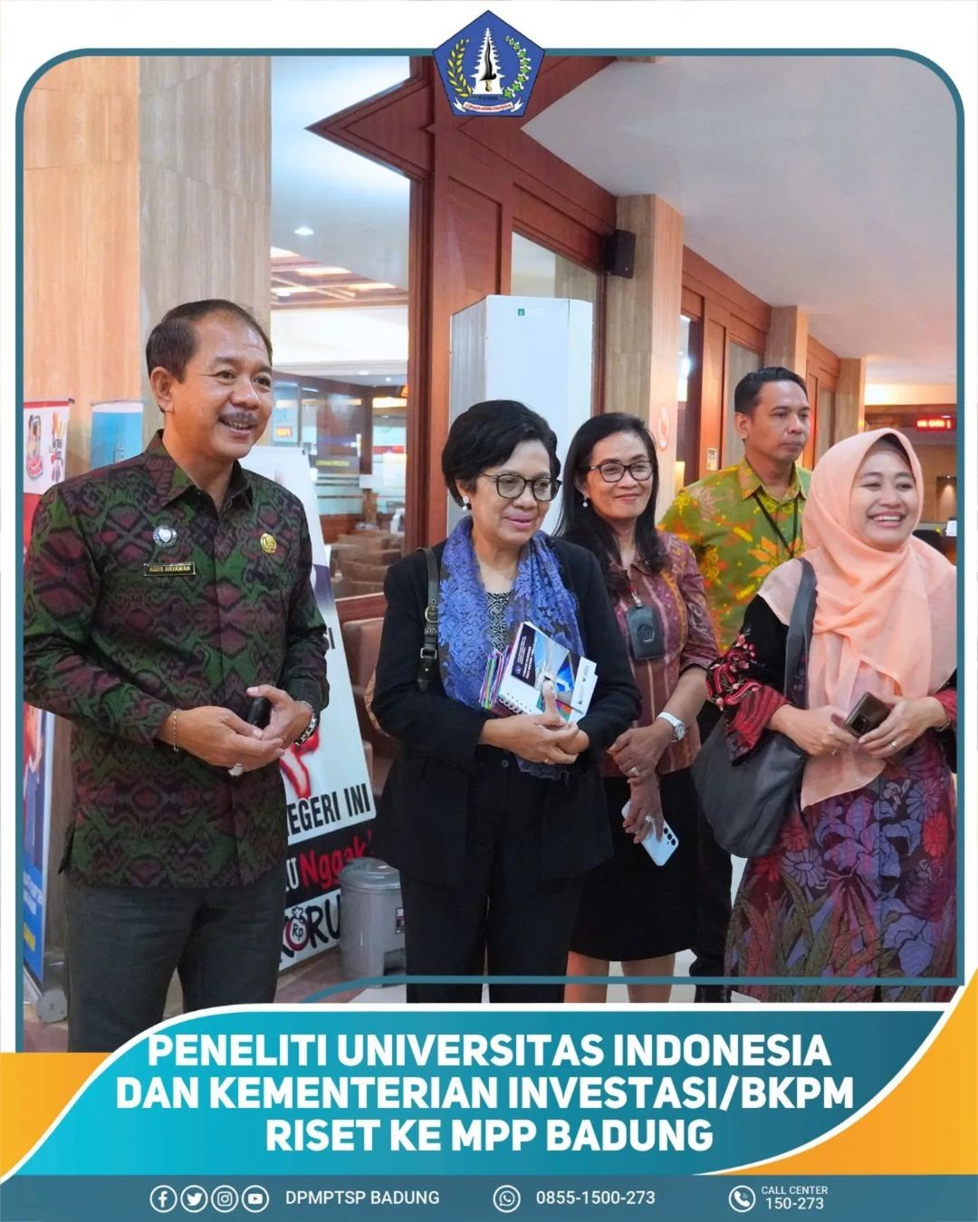 PENELITI UNIVERSITAS INDONESIA DAN KEMENTERIAN INVESTASI/BKPM RISET KE MPP BADUNG