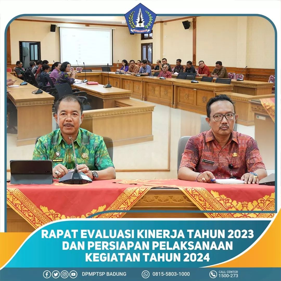 RAPAT EVALUASI KINERJA TAHUN 2023 DAN PERSIAPAN PELAKSANAAN KEGIATAN TAHUN 2024