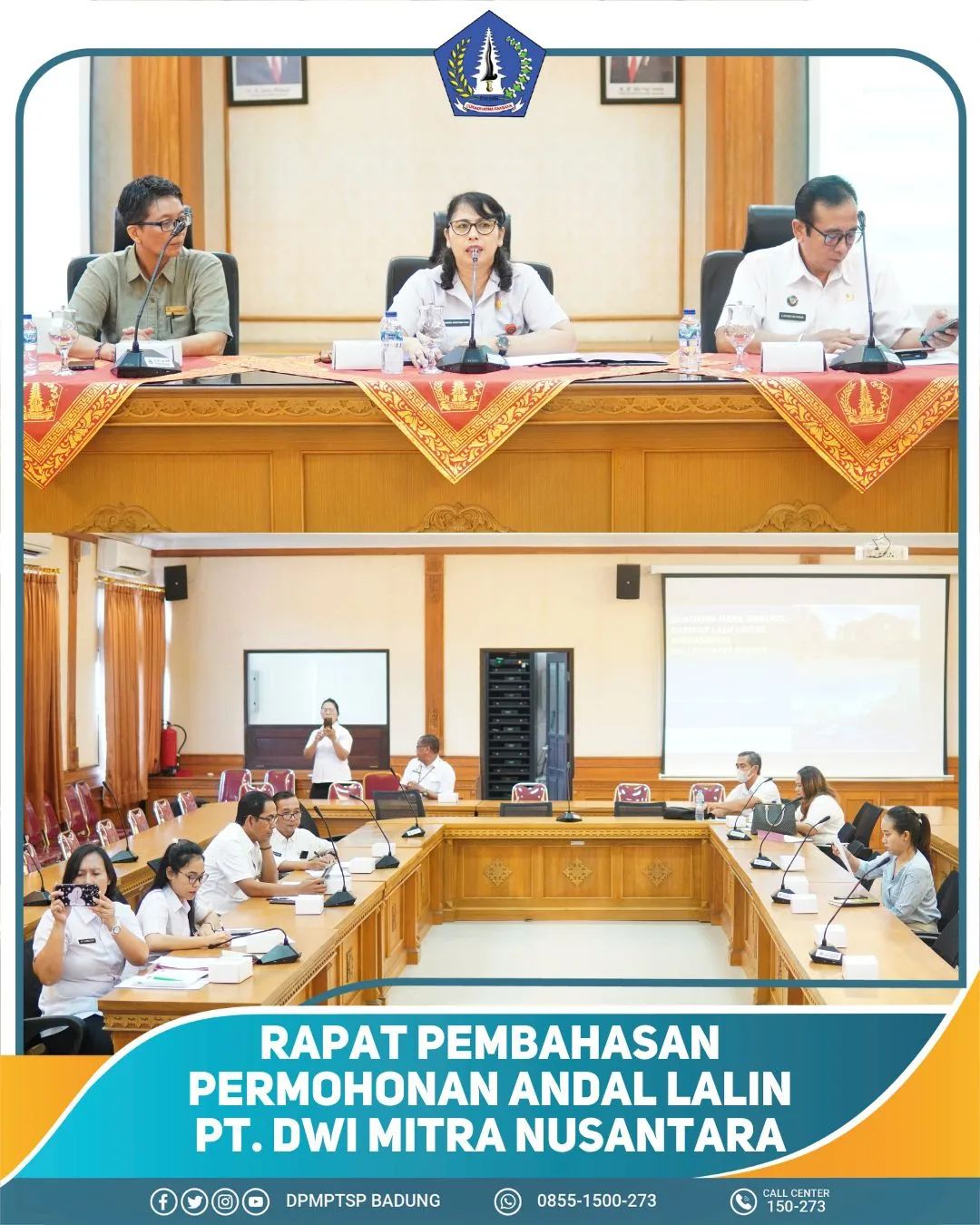 RAPAT PEMBAHASAN PERMOHONAN ANDAL LALIN PT. DWI MITRA NUSANTARA