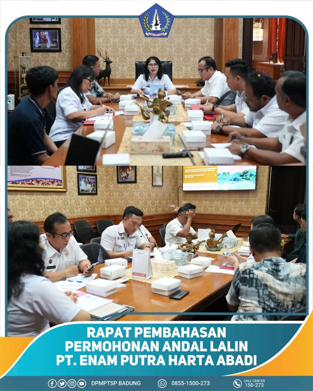 RAPAT PEMBAHASAN PERMOHONAN ANDAL LALIN PT. ENAM PUTRA HARTA ABADI