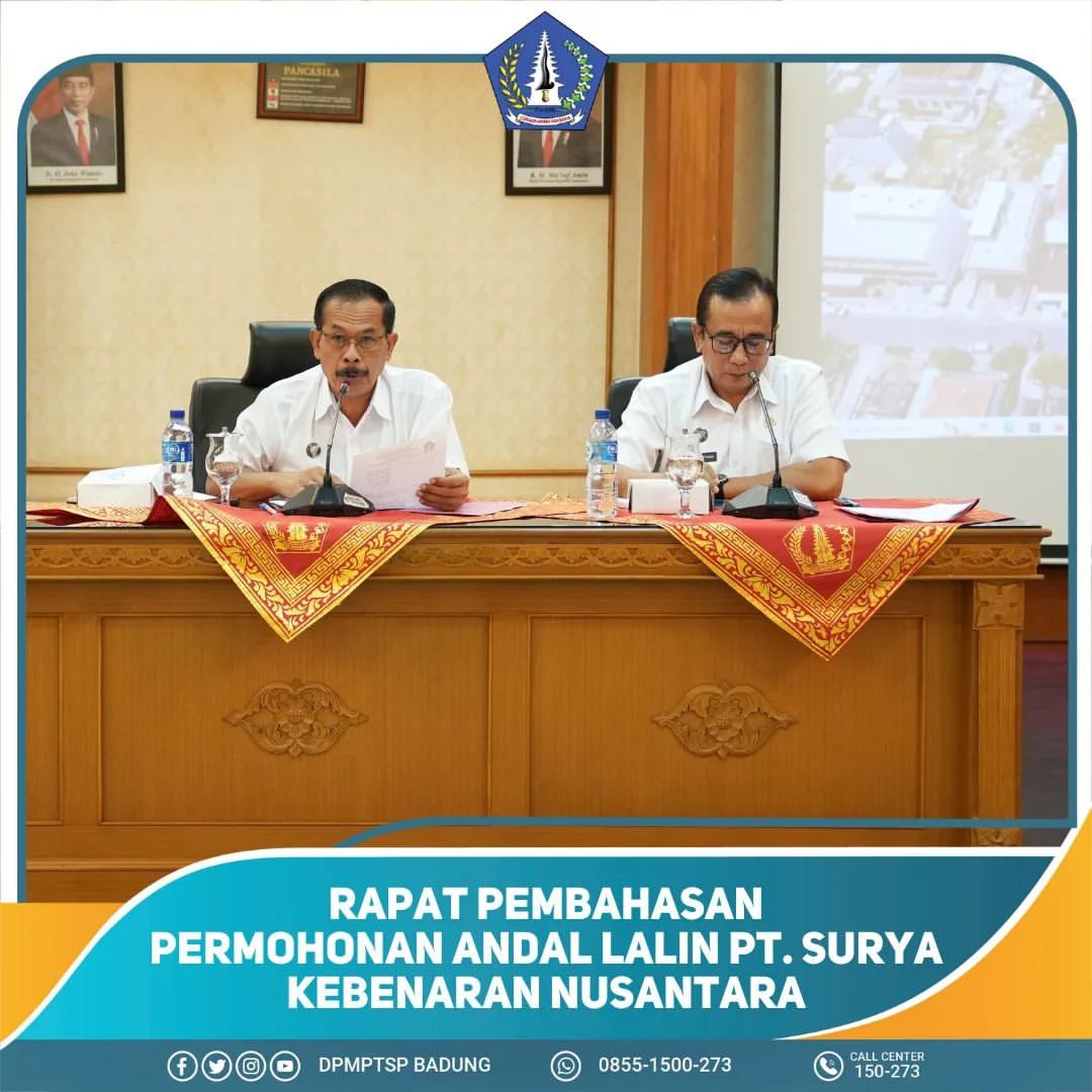 RAPAT PEMBAHASAN PERMOHONAN ANDAL LALIN PT. SURYA KEBENARAN NUSANTARA