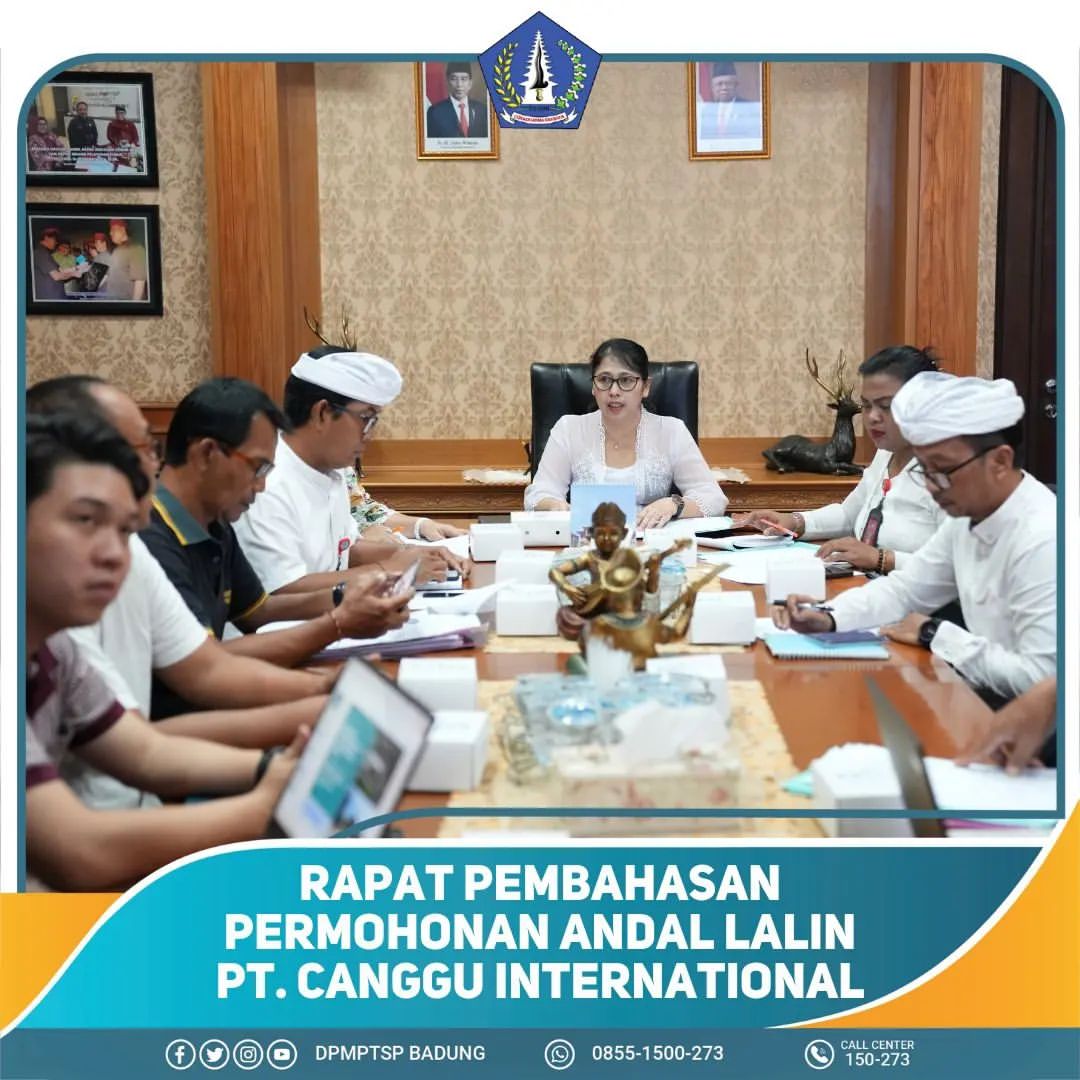 RAPAT PEMBAHASAN PERMOHONAN ANDAL LALIN PT.CANGGU INTERNATIONAL