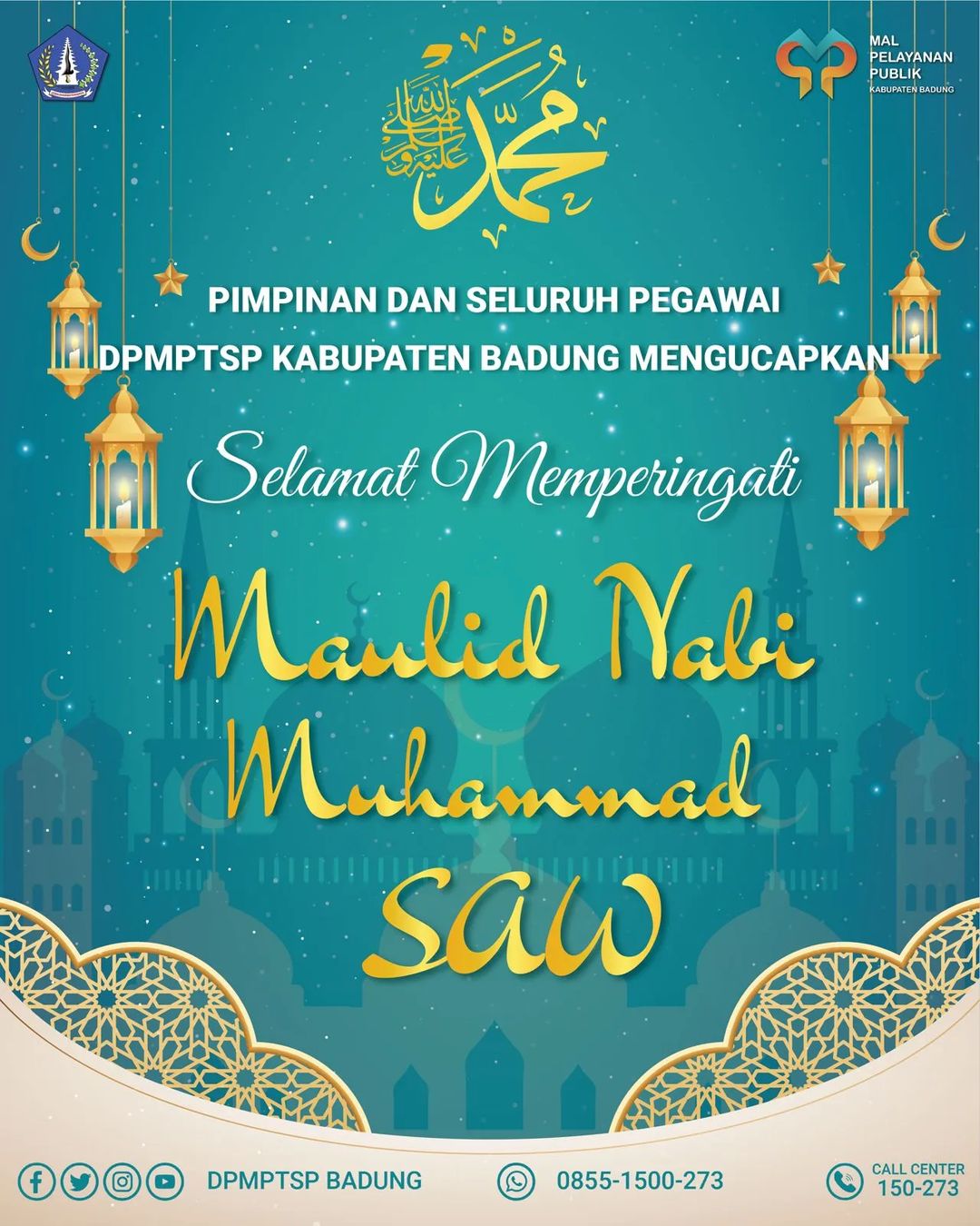 SELAMAT MEMPERINGATI HARI MAULID NABI MUHAMMAD SAW