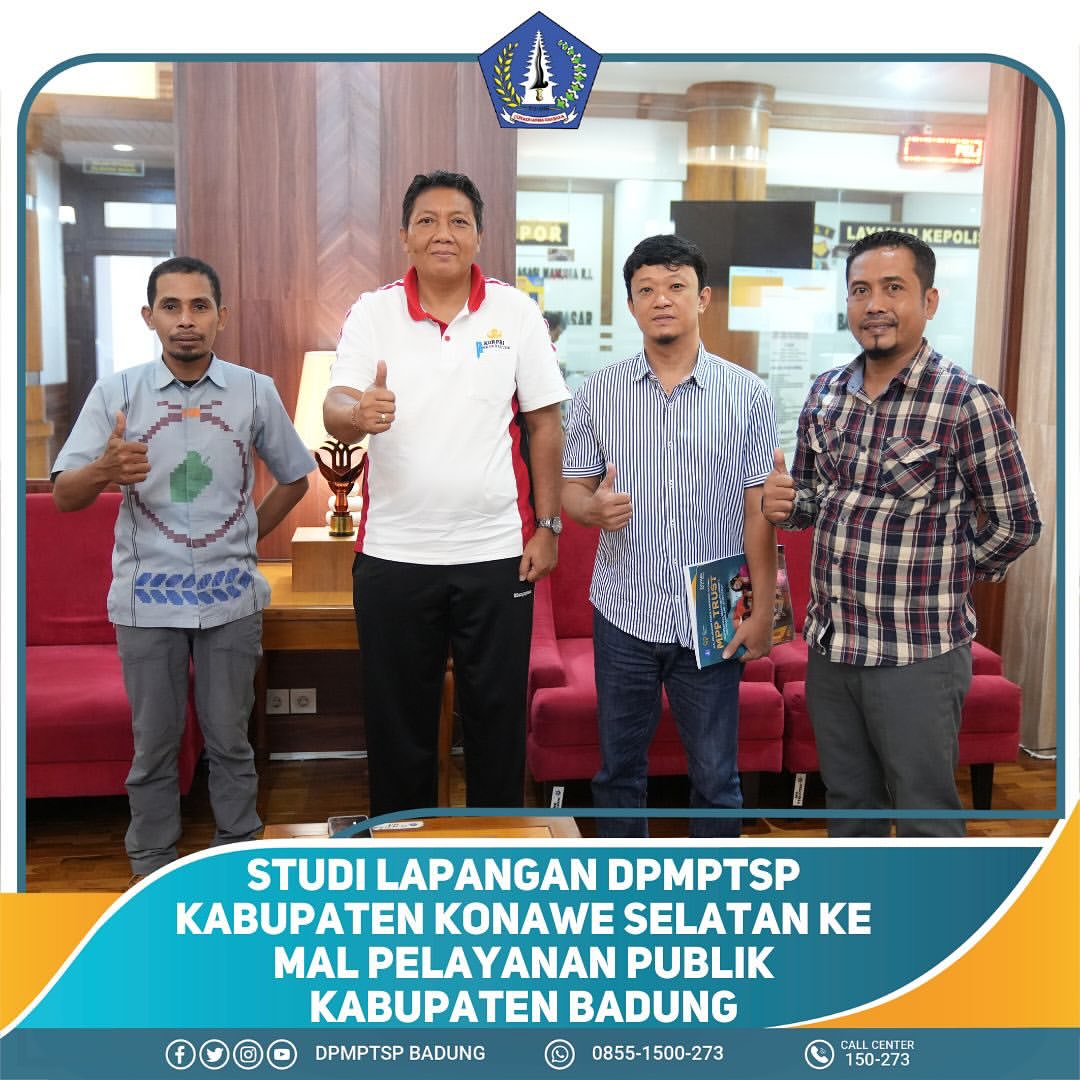 STUDI LAPANGAN DPMPTSP KABUPATEN KONAWE SELATAN KE MAL PELAYANAN PUBLIK KABUPATEN BADUNG