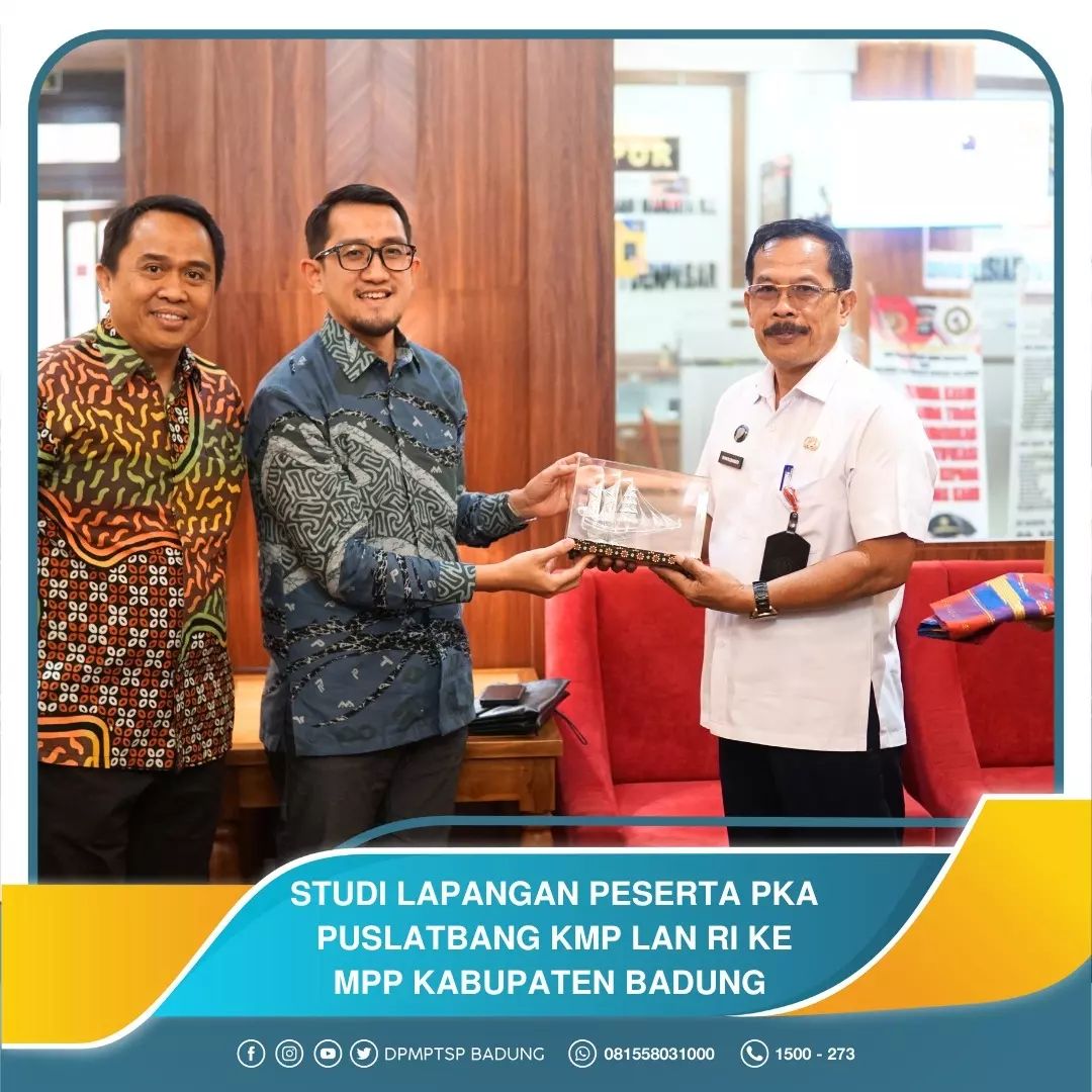 STUDI LAPANGAN PESERTA PKA PUSLATBANG KMP LAN RI KE MPP KABUPATEN BADUNG