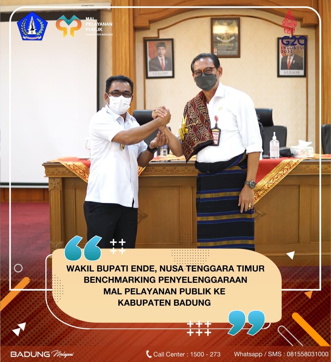 WAKIL BUPATI ENDE, NUSA TENGGARA TIMUR BENCHMARKING PENYELENGGARAAN MAL PELAYANAN PUBLIK KE KABUPATEN BADUNG