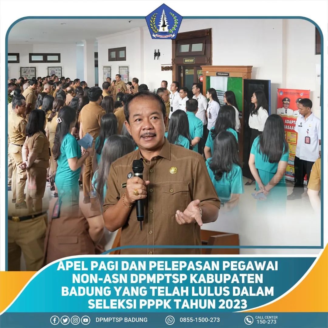 APEL PAGI DAN PELEPASAN PEGAWAI NON-ASN DPMPTSP KABUPATEN BADUNG YANG TELAH LULUS DALAM SELEKSI PPPK TAHUN 2023