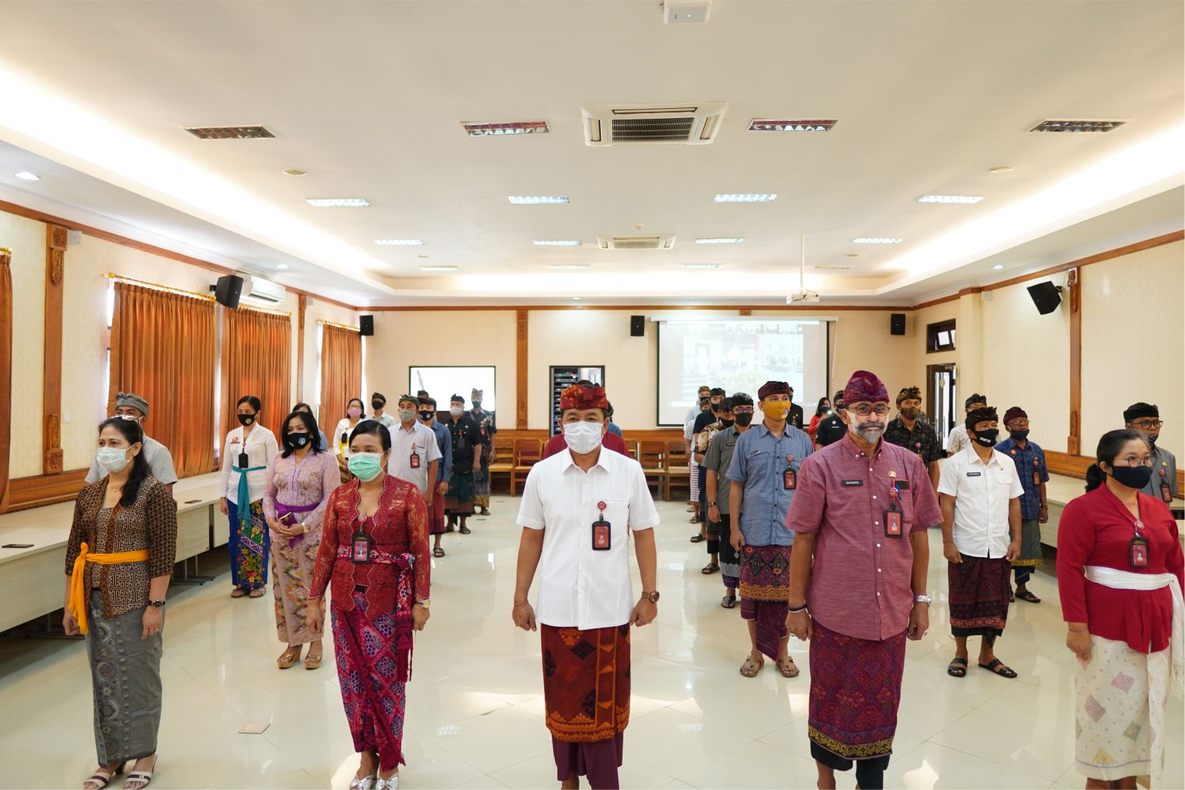 DPMPTSP KABUPATEN BADUNG IKUTI APEL PERINGATAN HARI JADI PROVINSI BALI KE-62 MELALUI VIDEO VIRTUAL