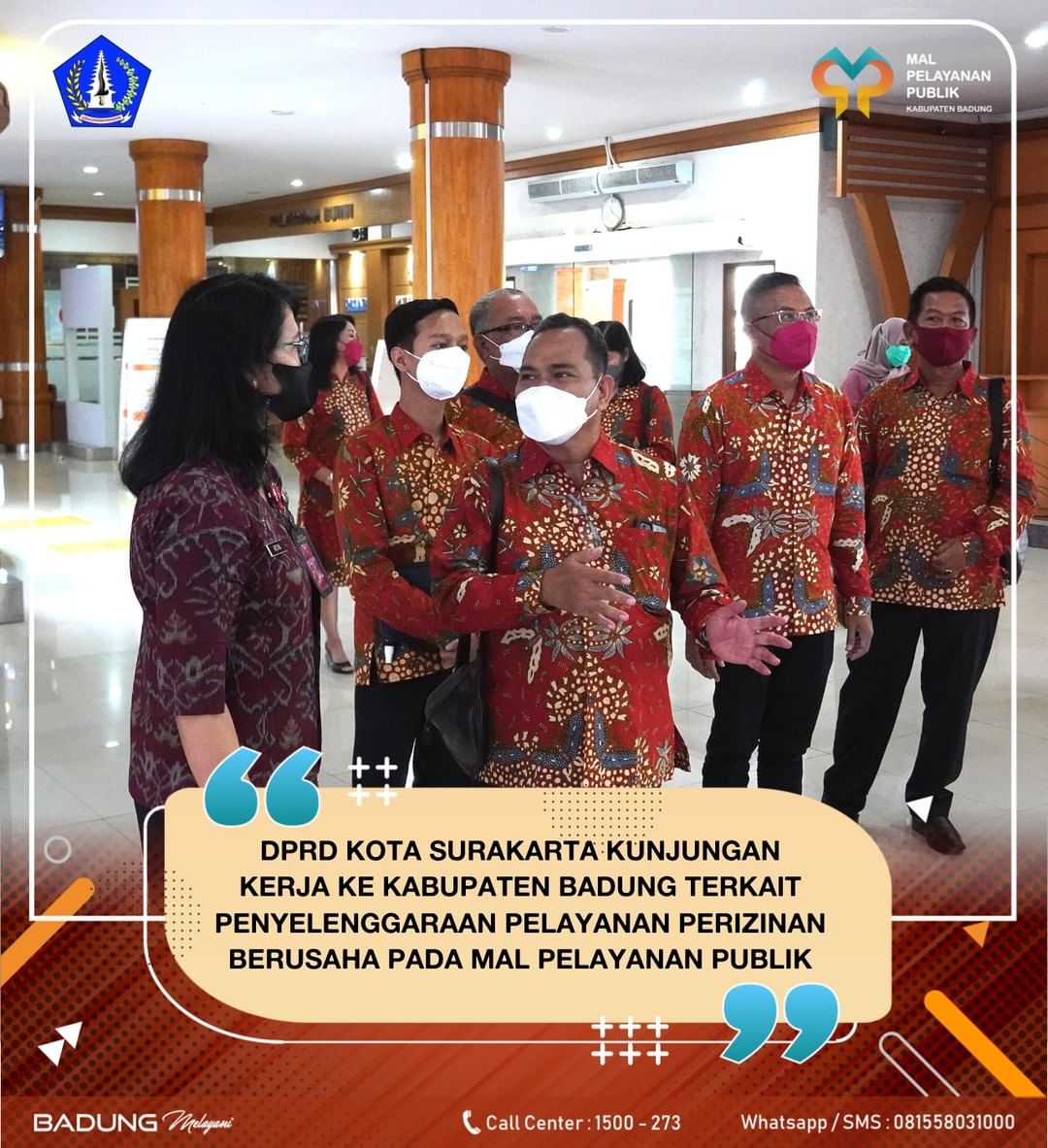 DPRD KOTA SURAKARTA KUNJUNGAN KERJA KE KABUPATEN BADUNG TERKAIT PENYELENGGARAAN PELAYANAN PERIZINAN BERUSAHA PADA MAL PELAYANAN PUBLIK