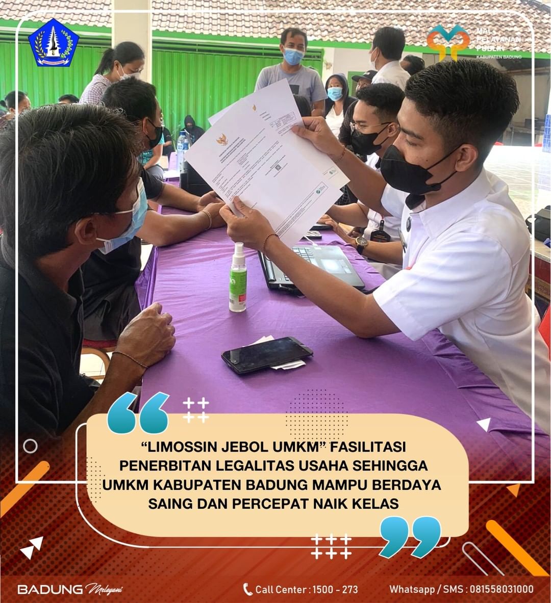 “LIMOSSIN JEBOL UMKM” FASILITASI PENERBITAN LEGALITAS USAHA SEHINGGA UMKM KABUPATEN BADUNG MAMPU BERDAYA SAING DAN PERCEPAT NAIK KELAS