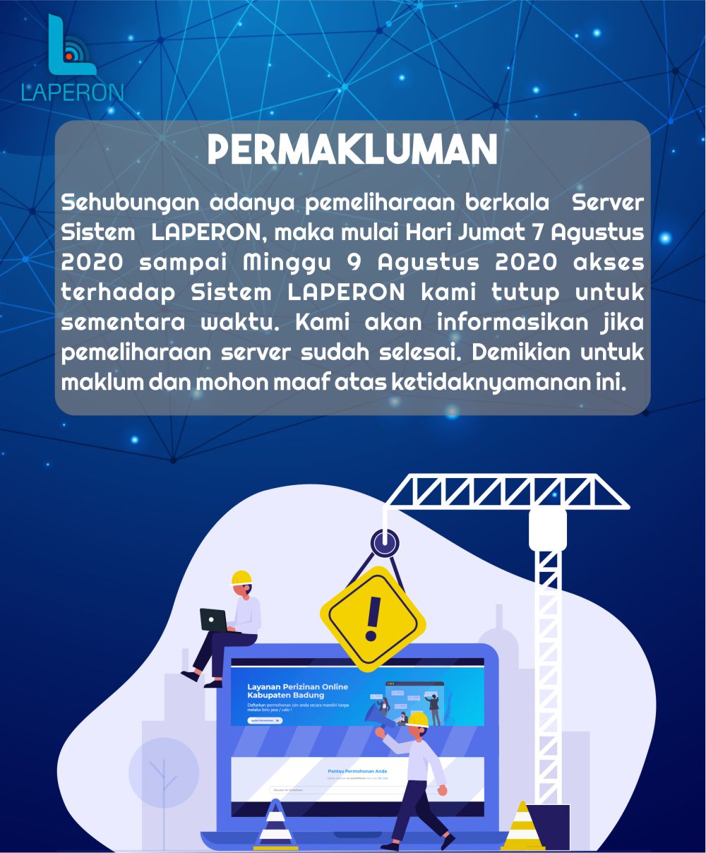 MAINTENANCE LAYANAN PERIZINAN ONLINE