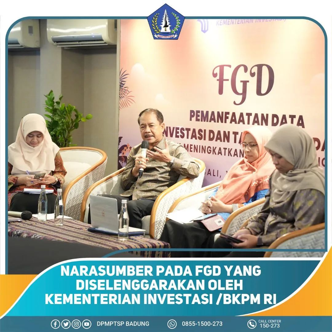 NARASUMBER PADA FGD YANG DISELENGGARAKAN OLEH KEMENTERIAN INVESTASI/BKPM RI