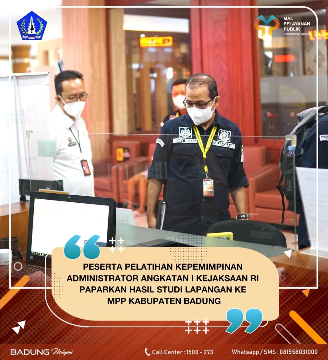 PESERTA PELATIHAN KEPEMIMPINAN ADMINISTRATOR ANGKATAN I KEJAKSAAN RI PAPARKAN HASIL STUDI LAPANGAN KE MPP KABUPATEN BADUNG