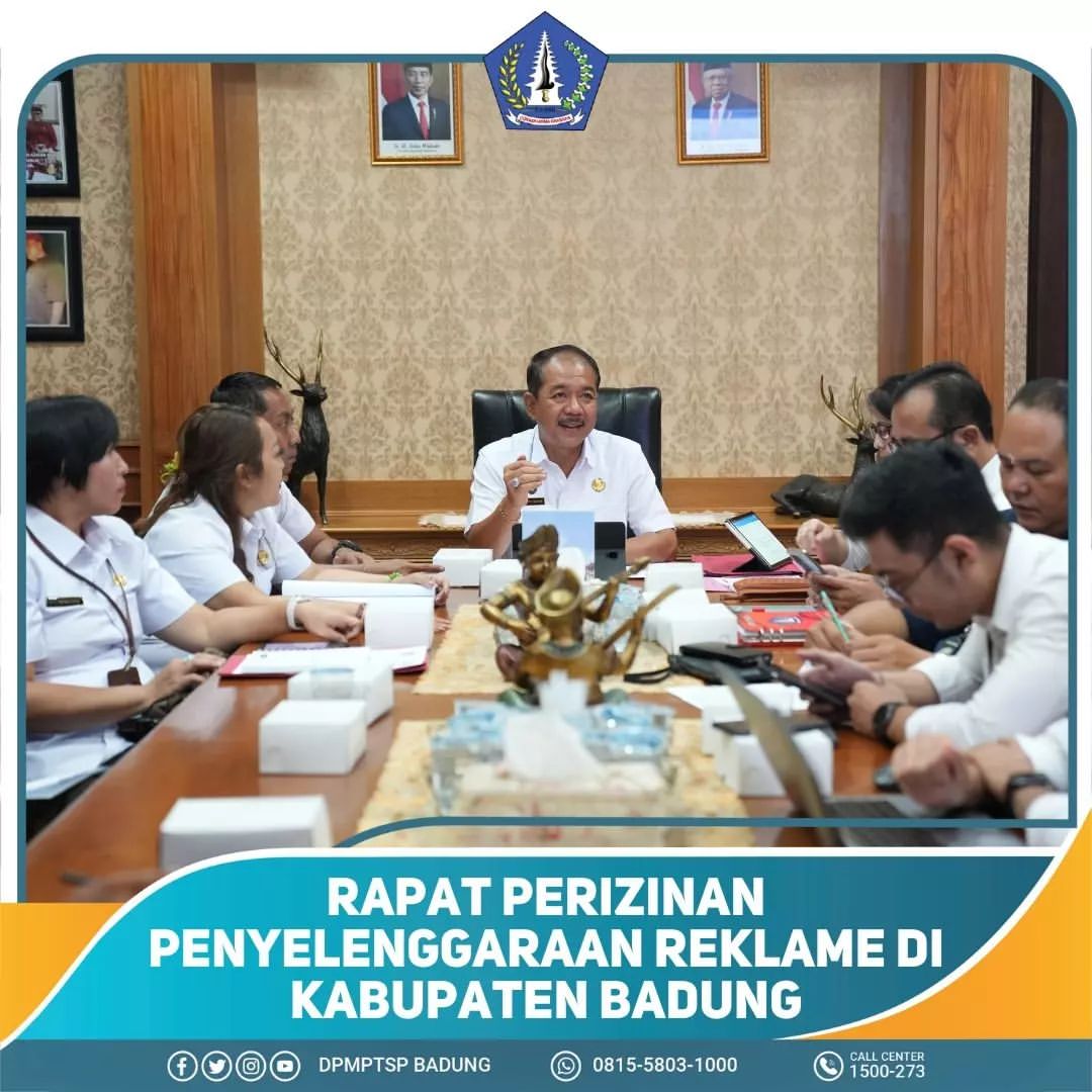 RAPAT PERIZINAN PENYELENGGARAAN REKLAME DI KABUPATEN BADUNG