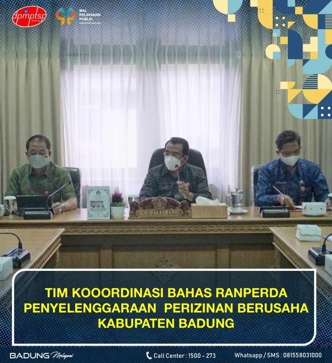 TIM KOOORDINASI BAHAS RANPERDA PENYELENGGARAAN PERIZINAN BERUSAHA KABUPATEN BADUNG